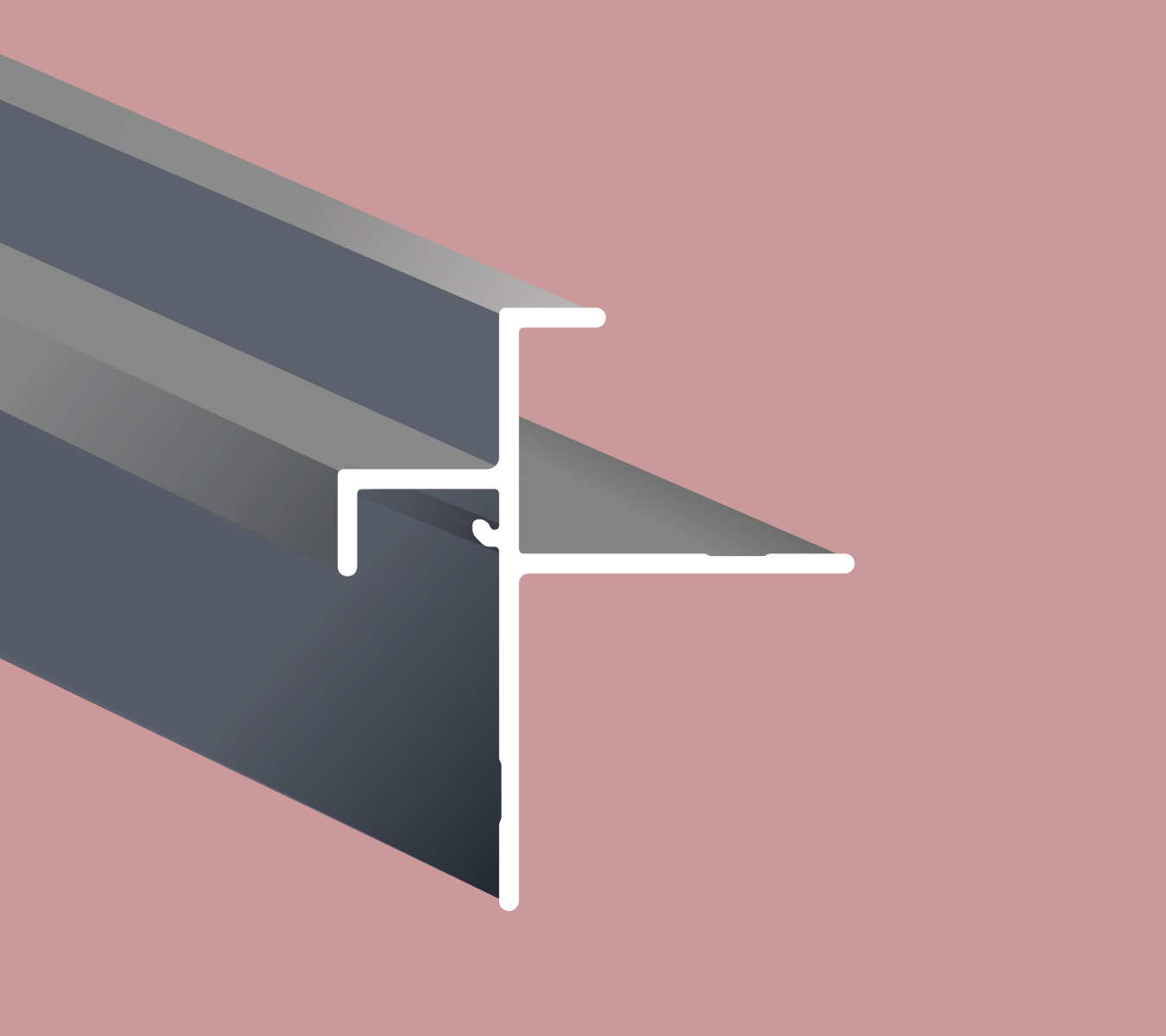 grey aluminium corner and transition trim for fiber cement sidings