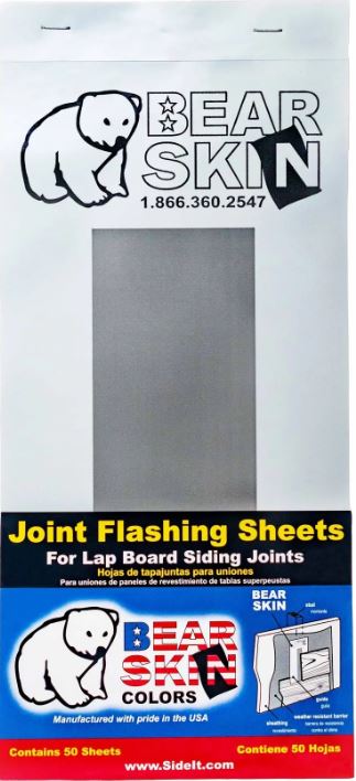 Image Bear Skin joint flashing for fiber cement planks siding - 50/pad - Grey