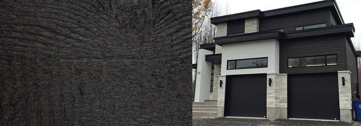 Image HardiePlank Fiber Cement Lap Siding - Cedarmill Finish - 6 1/4 '' - 2-tone Ebony colour by St-Laurent                                                 
