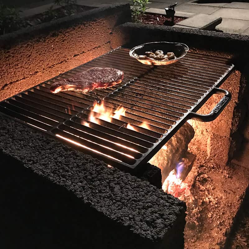Image Feu Ardent enameled cast iron steak grill