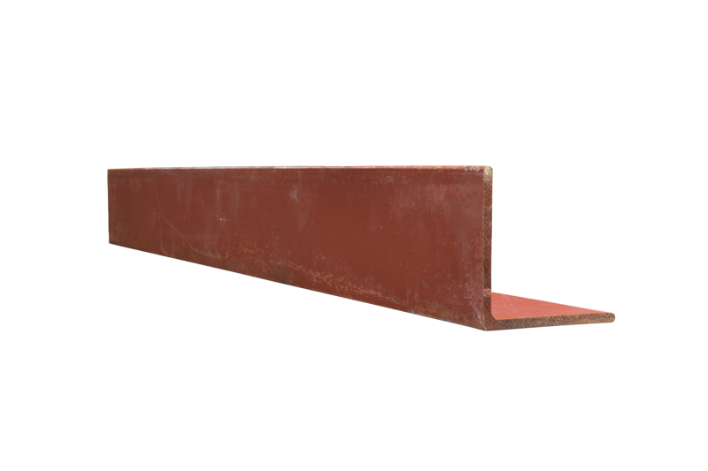 Image 90 degree painted steel angle iron - 32'' - 4'' X 4'' X 1/4''