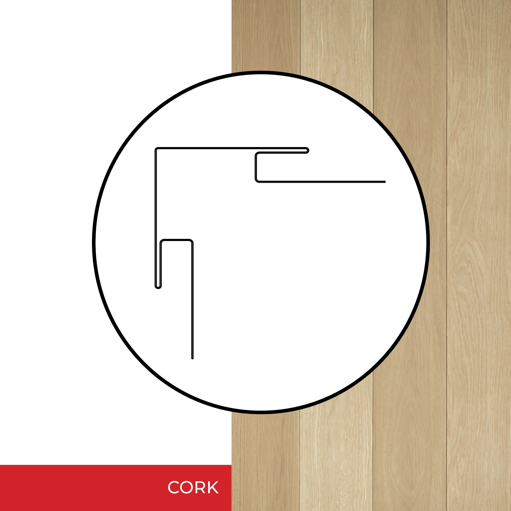 Image Outside Corner Moulding with integrated J for Norwood, Norwood Mini - Cork                                                                            