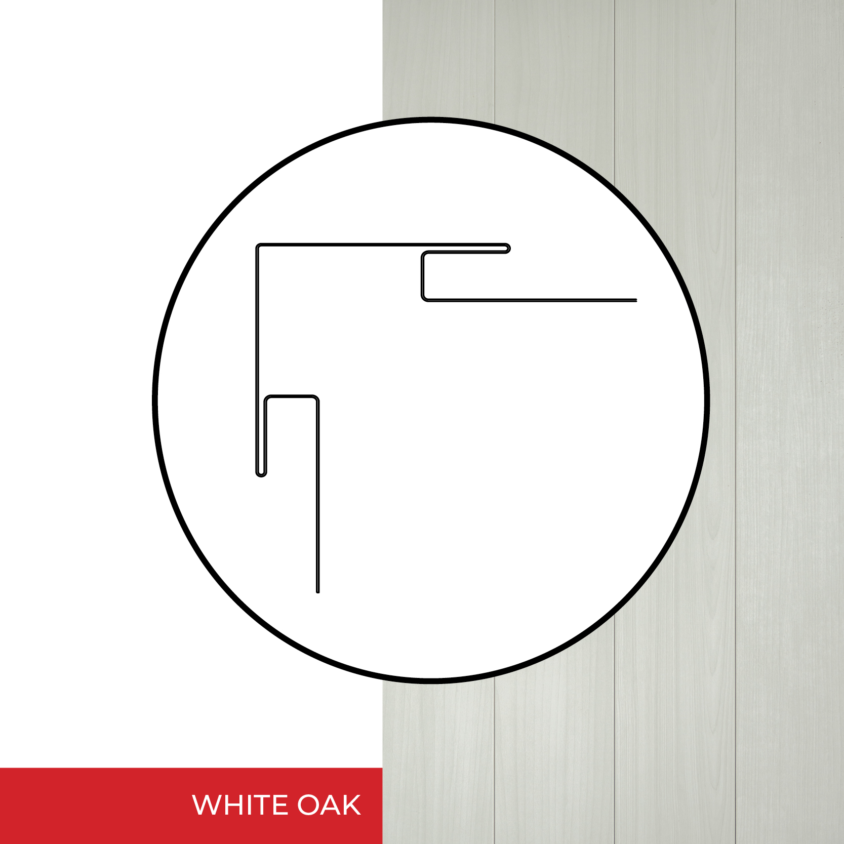Image Outside Corner Moulding with integrated J for Norwood, Norwood Mini - White Oak
