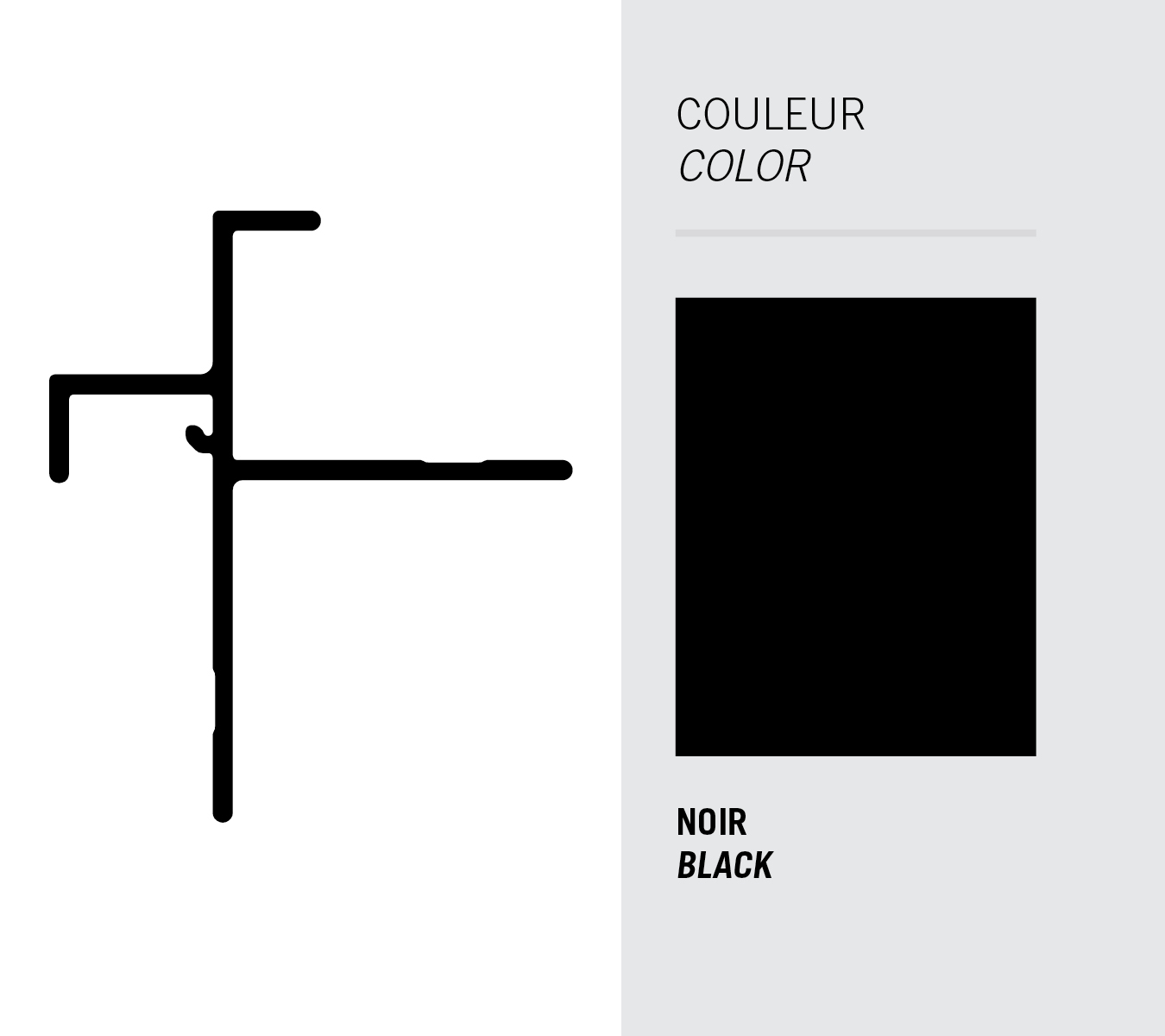 Image Light Trim outside corner Clip (2pc) moulding for 5/16'' panels and 3/4'' planks - Black                                                              