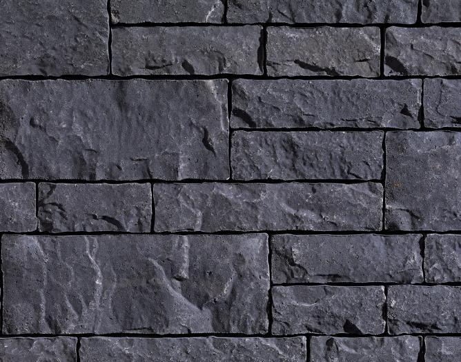 Image Permacon 180mm Lafitt Tandem Wall in Rockland Black                                                                                                   