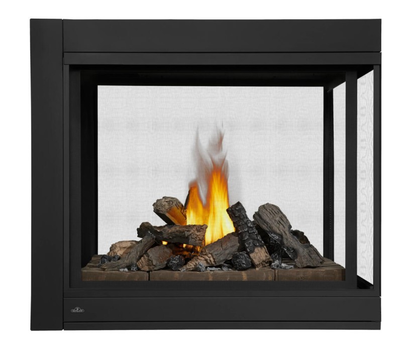 Image Napoleon Multi-view gas fireplace with log set - 3 sided                                                                                              