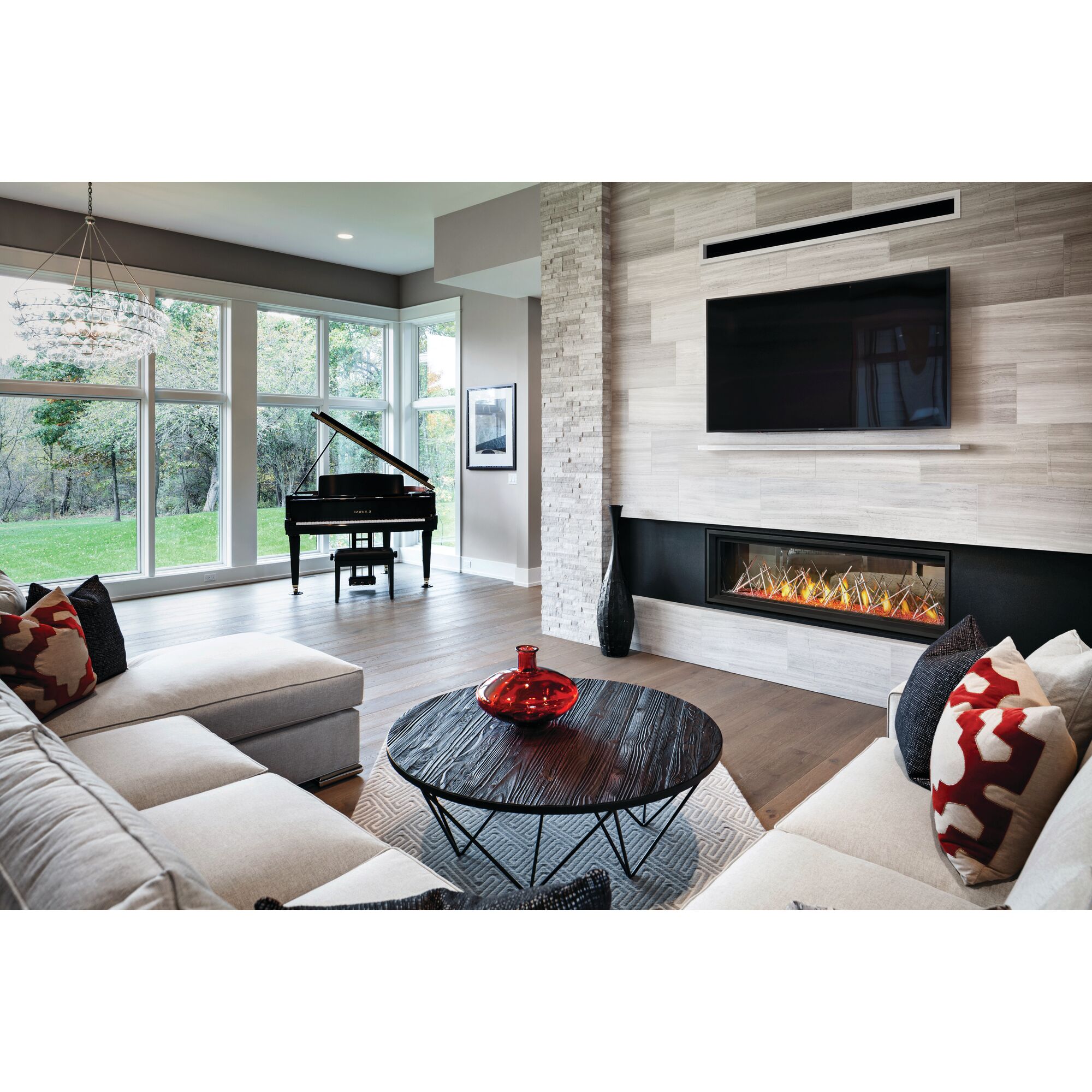 Image Napoleon Vector 62 linear gas fireplace - See through                                                                                                 