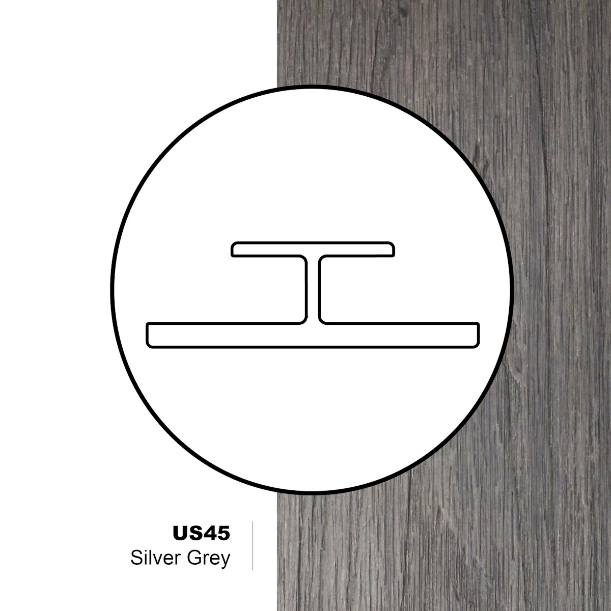 Image US45 transition moulding for Shiplap profile UH67 - 16ft - Silver Grey                                                                                