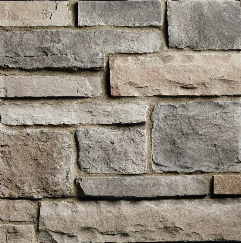Image Ledge / Cobble Stone Decorative Stone Covering 100 sq.ft./box - Black Forest