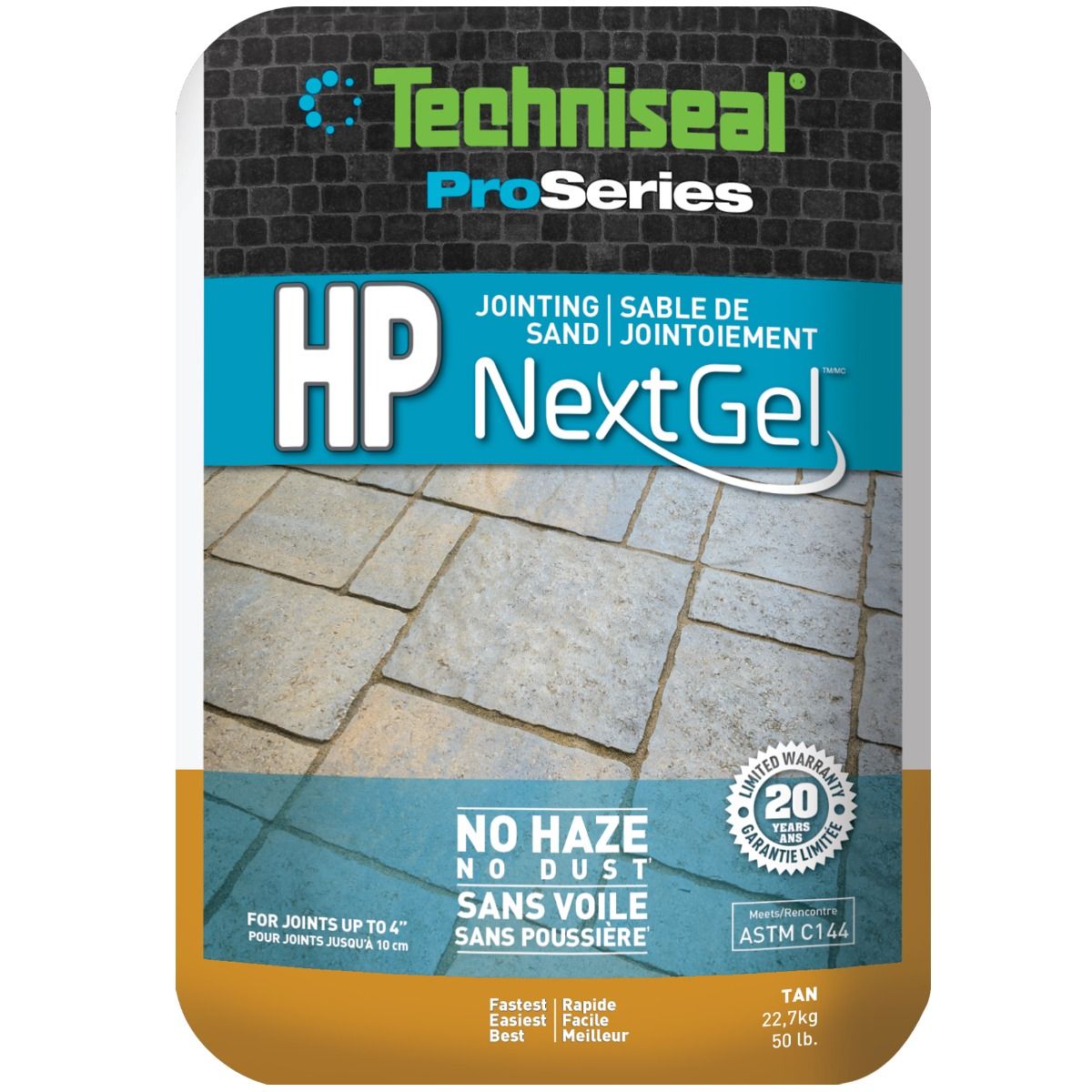 Image Sable polymère HP Nextgel de couleur Tan de Techniseal - 22.7 kg