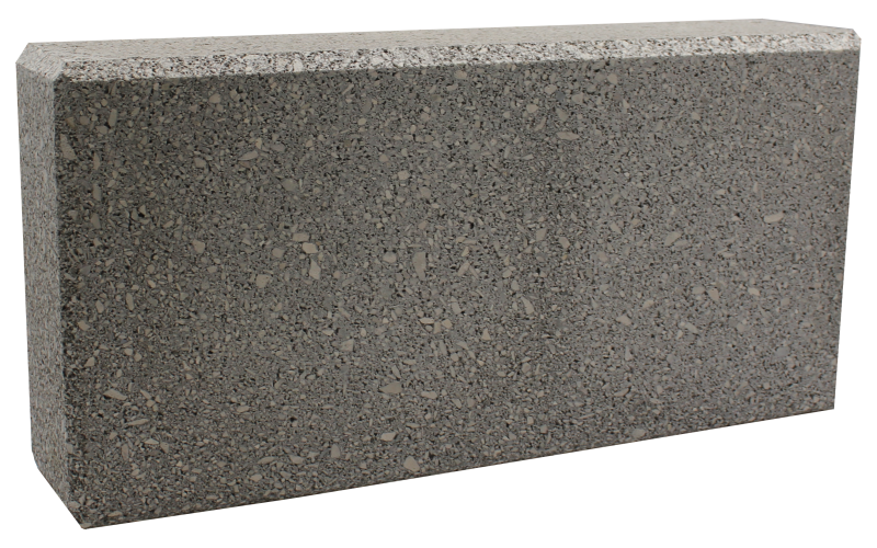 Image Shouldice Regular Concrete Block - Tapestry with Chamfer - 3.5in x 7.5in x 15in - Executive Grey                                                      
