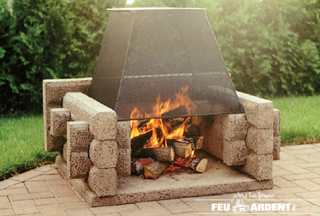 Image Feu Ardent Pique-Nique Outdoor Fireplace - Grey Colour