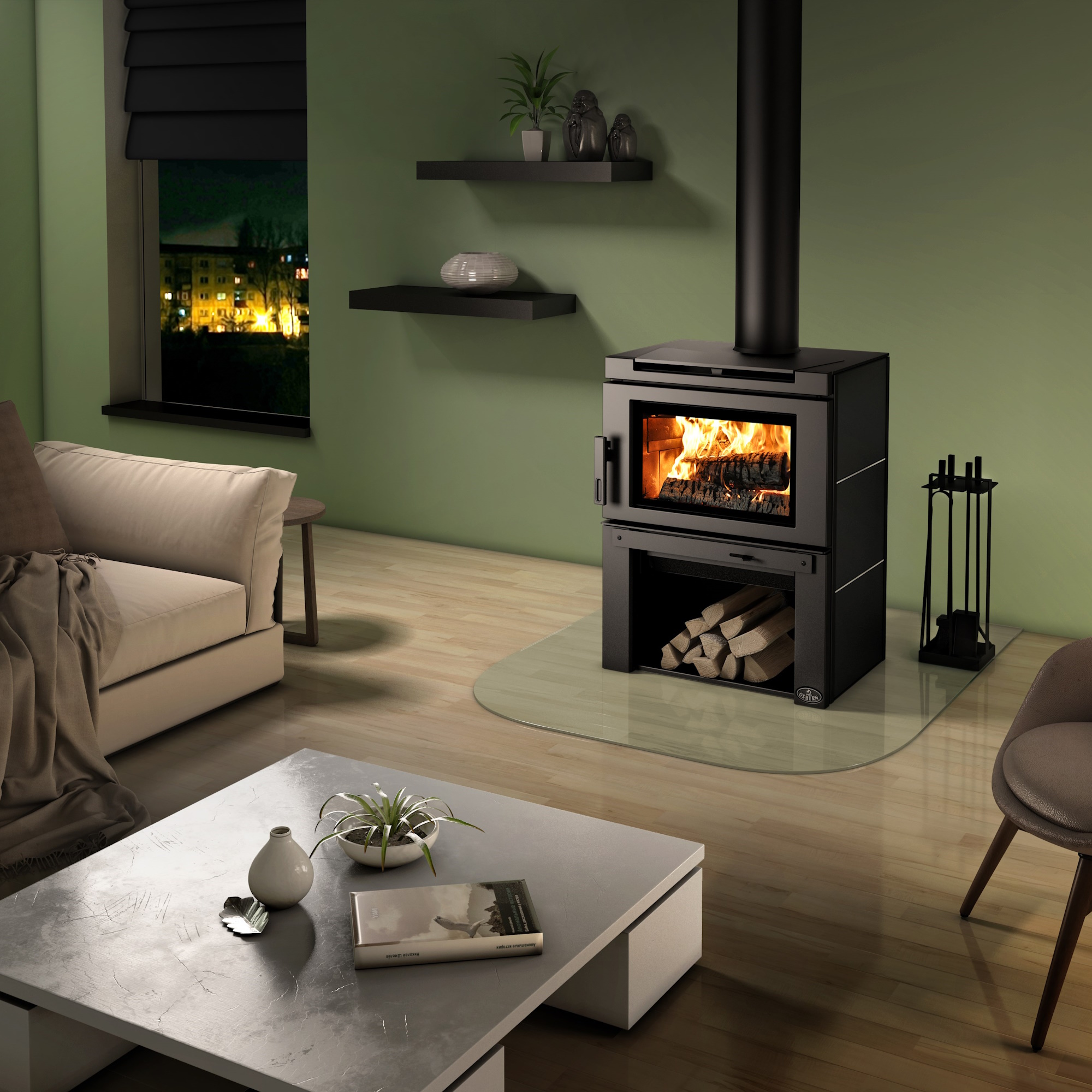 Image Osburn Matrix wood stove with blower                                                                                                                  
